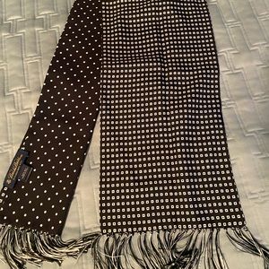 Brooks Brothers silk polka dot formal scarf